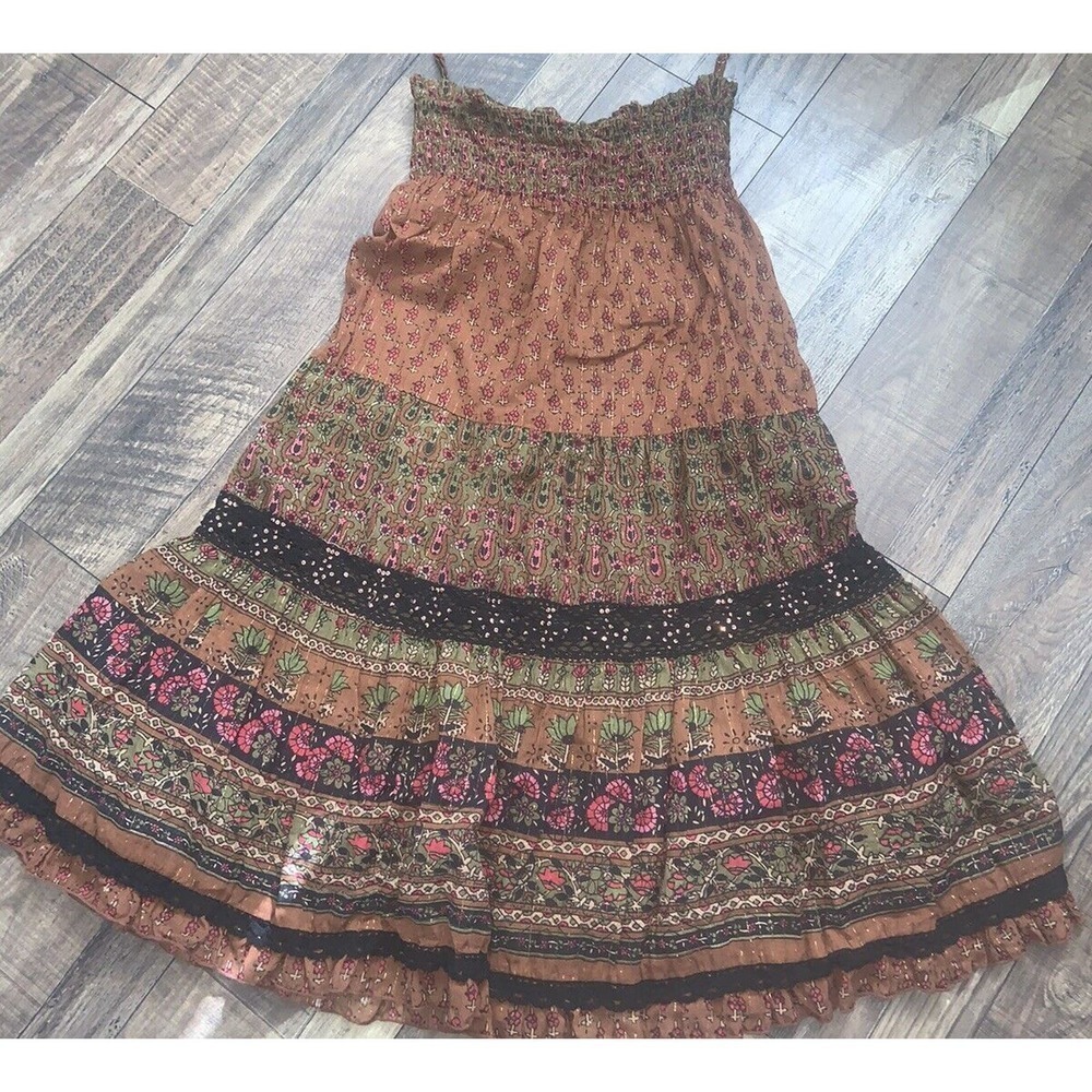 Cottagecore Y2k Prairie Rhinestone Fairycore Boho Skirt summer festival sparkle - Picture 2 of 7
